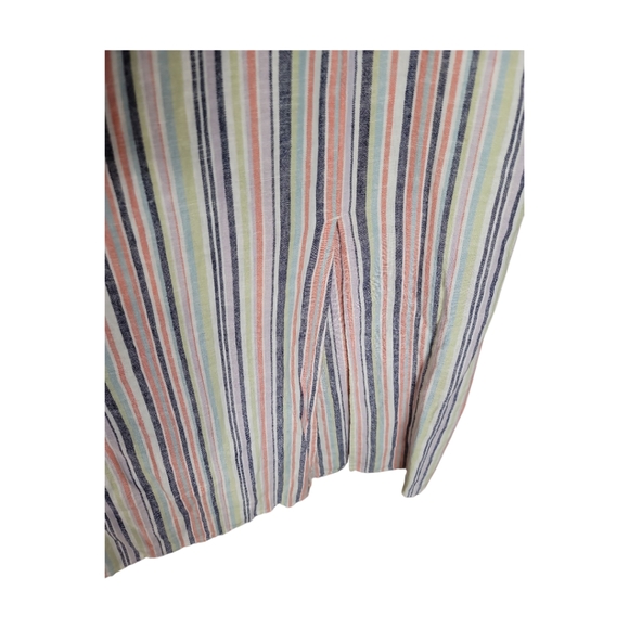 Old Navy dress maxi XXL cami slip style multicolor stripes linen blend vacation - Picture 4 of 4